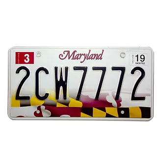 US-Nummernschild Maryland