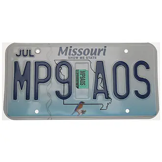 US Nummernschild Missouri