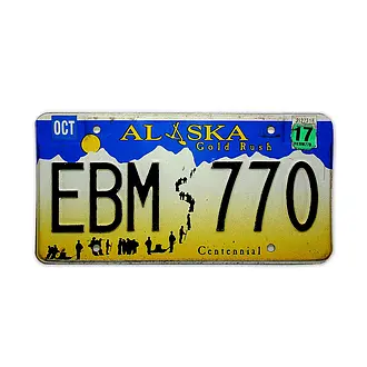 US-Nummernschild Alaska Gold Rush