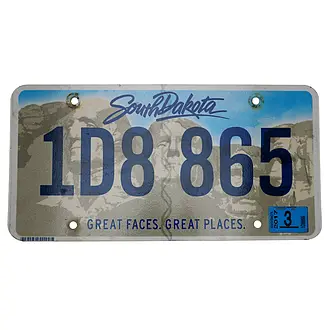 US Nummernschild South Dakota
