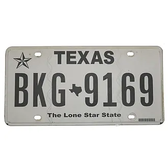 US Nummernschild Texas