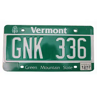 US Nummernschild Vermont