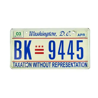 US Kennzeichen Washington DC - original Nummernschild aus den USA 