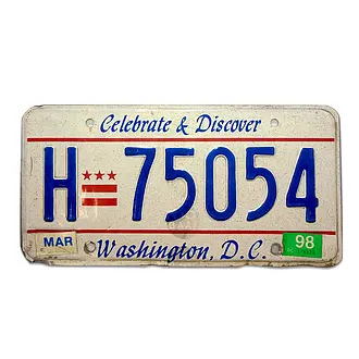US-Nummernschild Washington D.C.