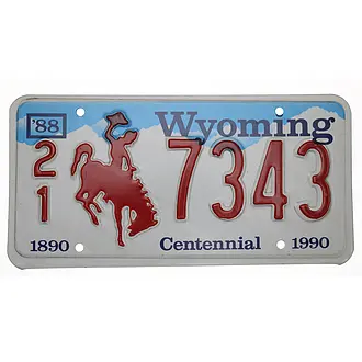 US Nummernschild Wyoming