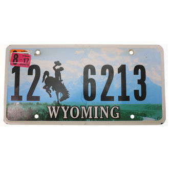 US-Nummernschild Wyoming