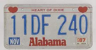 USA Autokennzeichen aus Alabama 