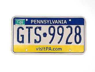 Nummernschild aus Pennsylvania USA