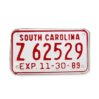 Motorradnummernschild - South Carolina - Größe: 17,5x10,5 cm