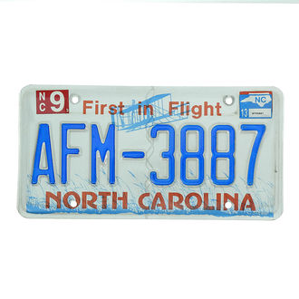 US-Nummernschild aus North Carolina - Größe: 30x15 cm