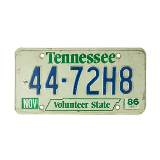 USA-Nummernschild Tennessee - Volunteer State - original 