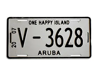 USA Nummernschild Aruba