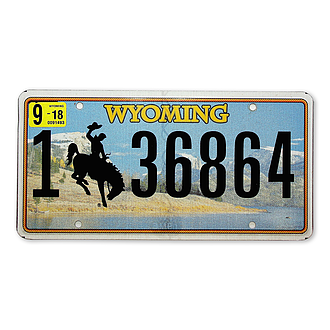 US Nummernschild Wyoming