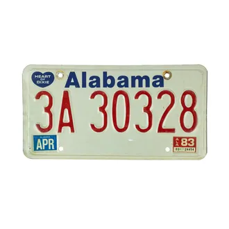 US Kennzeichen Alabama - original 