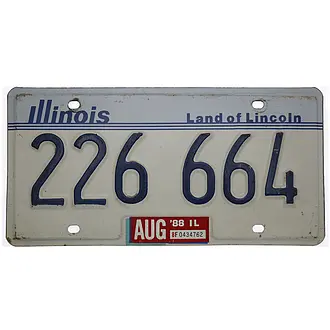 US Nummernschild Illinois