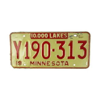 US-Nummernschild aus Minnesota 