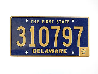 US-Nummernschild aus Delaware - Größe: 30x15 cm