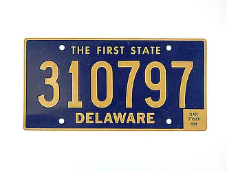 US-Nummernschild aus Delaware - Größe: 30 x 15 cm