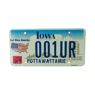 US-​Nummernschild Iowa - original 