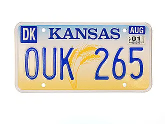 US- Nummernschild aus Kansas - Größe: 30x15 cm