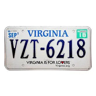 US Kennzeichen Virginia
