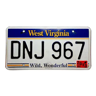 US- Nummernschild aus West Virginia - Größe: 30x15 cm