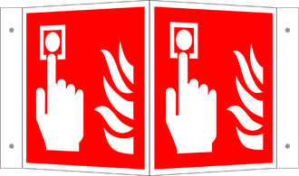 Brandschutzschild - Winkel »Brandmelder« 