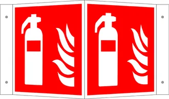 Brandschutzschild - Winkel »Feuerlöscher« 