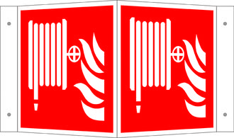 Brandschutzschild - Winkel »Löschschlauch« 