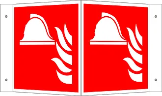 Brandschutzschild - Winkel »Mittel und Gerät zur Brandbekämpfung« 