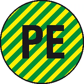 Etiketten -Kennzeichnung elektrischer Leiter- »PE, Schutzleiter« 