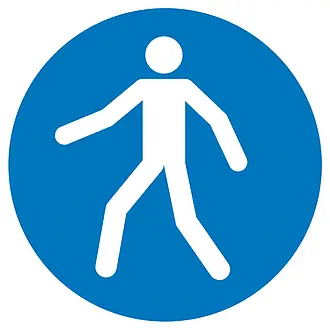 Gebotsschild »Fußgängerweg benutzen« 