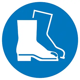 Gebotsschild »Fußschutz benutzen« 