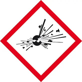 GHS-Gefahrenpiktogramm »Symbol 01: explodierende Bombe« 
