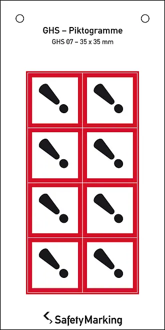 GHS-Gefahrenpiktogramm »Symbol 07: Ausrufezeichen« 