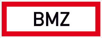 Hinweisschild für die Feuerwehr »BMZ« 
