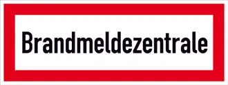 Hinweisschild für die Feuerwehr »Brandmelderzentrale« 