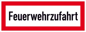 Hinweisschild für die Feuerwehr »Feuerwehrzufahrt« 