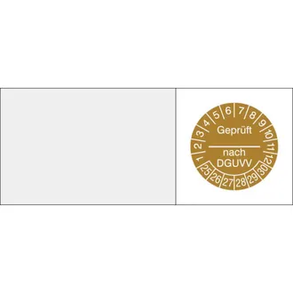 Kabelprüfplakette - mit Jahresfarbe »Geprüft nach DGUV« 