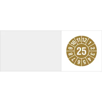 Kabelprüfplakette - mit Jahresfarbe »Jahreszahl: 25« 