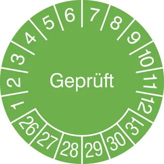 Prüfplakette »Geprüft « 