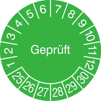 Prüfplakette »Geprüft « 