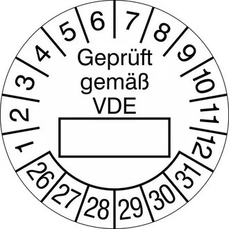 Prüfplakette »Geprüft gemäß VDE« 
