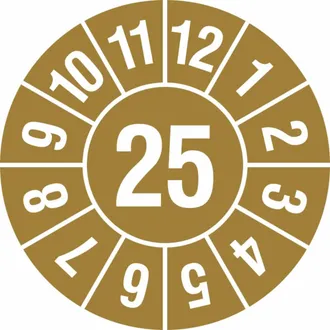Prüfplakette - mit Jahresfarbe »Jahreszahl: 25« 