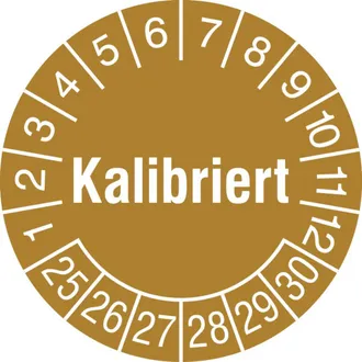 Prüfplakette - mit Jahresfarbe »Kalibriert« 