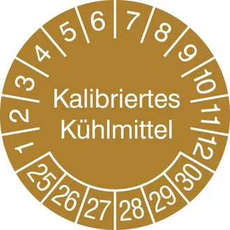 Prüfplakette - mit Jahresfarbe »Kalibriertes Prüfmittel« 