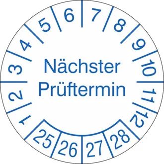 Prüfplakette »Nächster Prüftermin« 