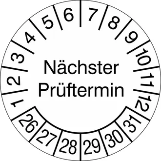 Prüfplakette »Nächster Prüftermin « 