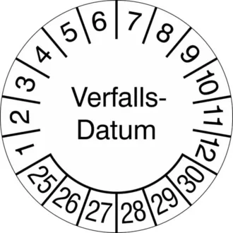 Prüfplakette »Verfalls-Datum « 