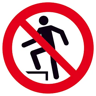 Verbotsschild »Aufsteigen verboten« 